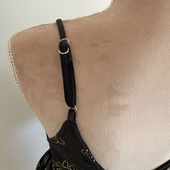 TULAROSA | Revolve Emily Wrap Mini Dress in Black and Gold | Size XS - Picture 7 of 12